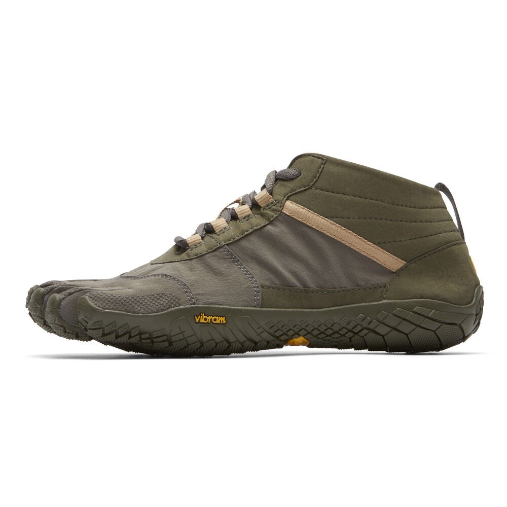 Vibram FiveFingers Herre Barfodet Sko Olivengrøn - V-Trek - 5806VNEBW